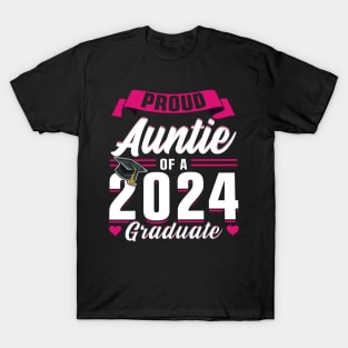 Proud Auntie Of A 2024 Graduate Senior Graduation T-Shirt